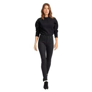 Everlane High Rise Skinny Jean in Black, Size 25